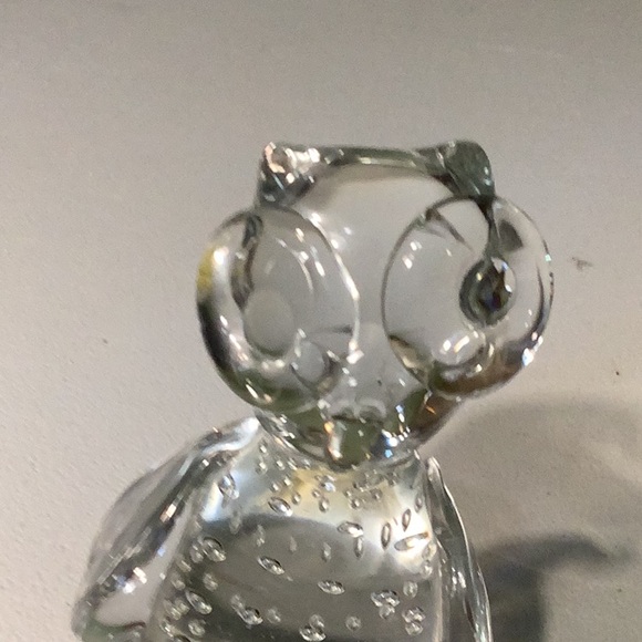 American Cut Crystal Corp. clear owl paperweight - Picture 4 of 4